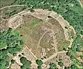 Castro de Castromao, vue aérienne de la colline.