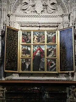 Triptyque de Fonseca ou des Sept douleurs de la Vierge (v. 1505), Jubé de la cathédrale de Palencia.