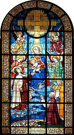Vierge à l'Enfant et sainte Thérèse de l'Enfant-Jésus.