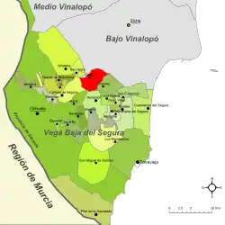 dans la comarque de la Vega Baja del Segura.