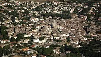 Vue aérienne de Caux.