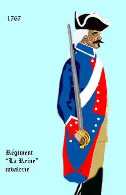 l' uniforme du régiment de 1767 à 1776