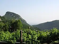 Panorama depuis Dupino (le mont San Liberatore, on aperçoit la mer Tyrrhénienne).