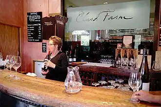 Caveau de dégustation, Central Otago, Nouvelle-Zélande