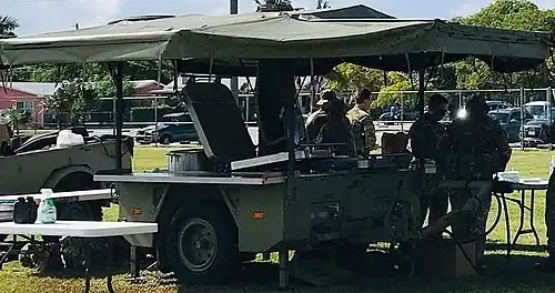 Cuisine de campagne TFK 250 du régiment.