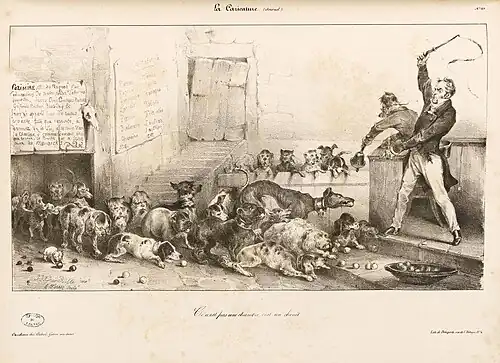 Ce n’est pas une chambre, c’est un chenil, lithographie, 1831.