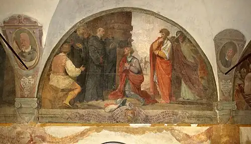 Le bienheureux Bonaventura Buonaccorsi se convertit devant saint Philippe Benizi (1633).