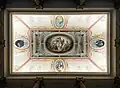 Plafond du Musée national de Slovénie à Ljubljana. Octobre 2021.
