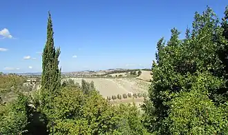 La Toscane vue de Certaldo.