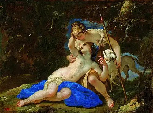 Diane et Callisto, Federico Cervelli, 1670