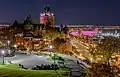 Le château Frontenac de nuit. Juin 2020.