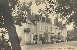 Carte postale en noir et blanc du château Saint-Rémy dans la commune d'Hermonville.