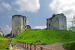 Château comtal en ruines.