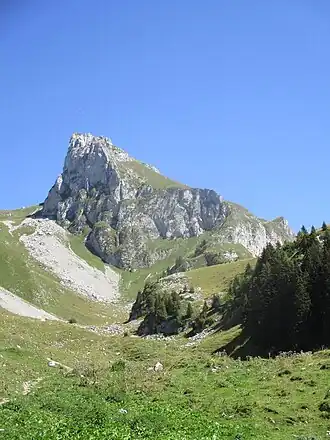 Vue depuis les chalets d'Oche à l'ouest.