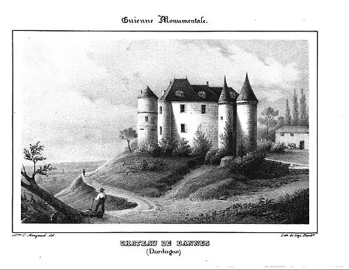 Château de Bannes à Beaumont-du-Périgord en Dordogne, France