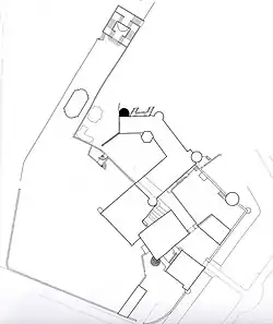 Plan général du château de Buoux et de ses terrasses.