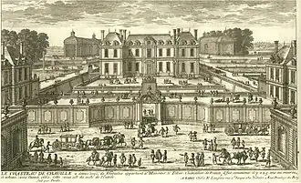 Le château de Chaville du côté de l'entrée, vers 1680. Pérelle[Lequel&nbsp;?]