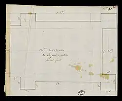 Plan du château de Vaudéville en 1801.