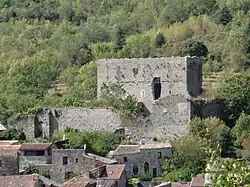vue par l'Est du château de boussagues