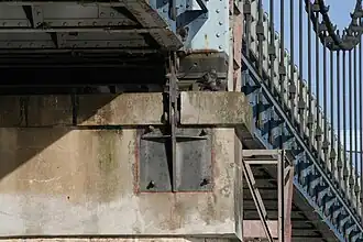 Articulation d'un pied de portique