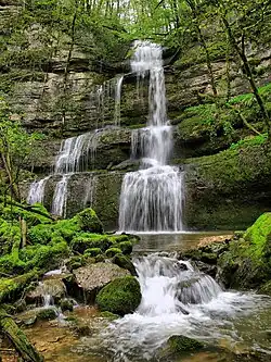La cascade médiane de Raffenot.