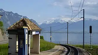 Vue d'ensemble de la gare de Châtelard VD.