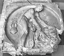 Mercure formant le caducée (1848), plâtre, École des beaux-arts de Paris.