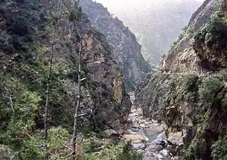 Vue des gorges de Kherrata