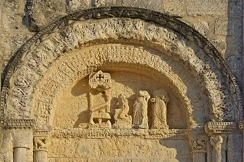 Détail d'un tympan.