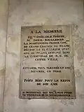Plaque commémorative.