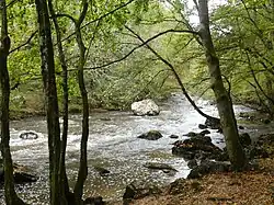 Les gorges de la Voueize au nord de Chambon-sur-Voueize.