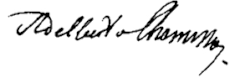 signature d'Adelbert von Chamisso