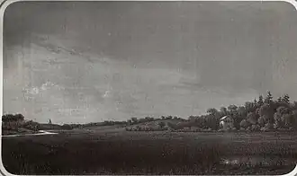 Champ des martyrs d'Auray, dessin de Thomas Drake et lithographie d'Henri Daniaud, 1860.