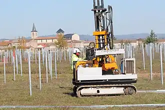 Champ de panneaux photovoltaïques de la zone verse nord de Blaye.