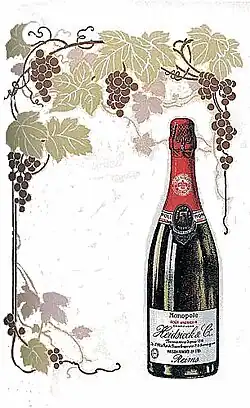 Affiche Champagne Heidsieck, 1900.