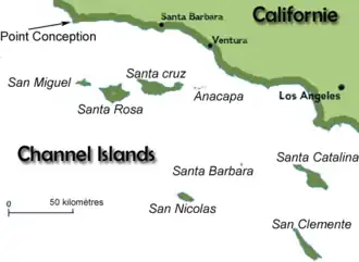 Les Channel Islands, en face de Los Angeles.