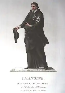 Chanoine du Saint-Esprit en 1786 en Italie.