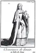 Chanoinesse de Denain en habit de cœur - Gosselin - 1718 - Histoire Des Ordres Monastiques.