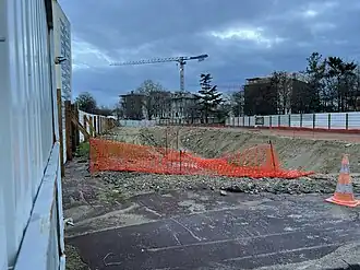 Le chantier de la ligne 15 en janvier 2022.
