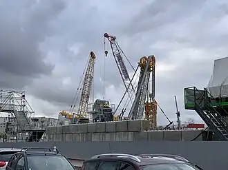 Le chantier de la station en décembre 2019.