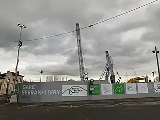 Le chantier de la station en décembre 2019.