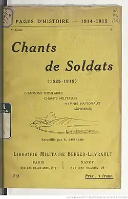 couverture d'une partition