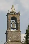 Clocher de la chapelle Saint-Conval réédifiée à Toulboën.