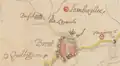 La chapelle sur une carte de 1732