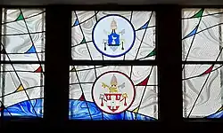 Armoiries papales de Pie XII (haut) et de Jean XXIII (bas)