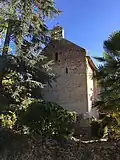 Chapelle de l’Hôpital à Cravencères, pignon ouest.