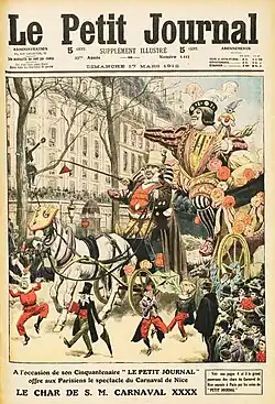 S. M. Carnaval venue de Nice à Paris en 1912.