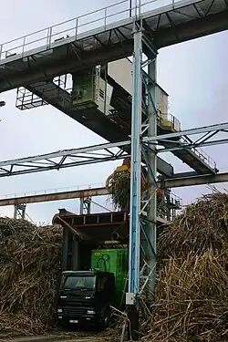 Chargement d'un cachalot sur le site de l'ancienne usine de Beaufonds.