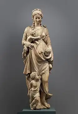 La Charité et ses enfants Metropolitan Museum of Art. Albâtre, France ou Pays-Bas, XVIe&nbsp;siècle