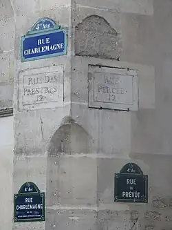 Ancien nom de la rue Charlemagne.